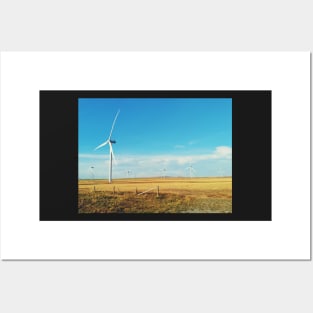 Wind turbine, Pincher Creek, Alberta, Canada. Posters and Art